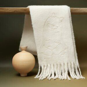 Off White Wool Scarf